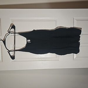 Divided Black Romper 2 Pockets Adjustable Strap Size 12